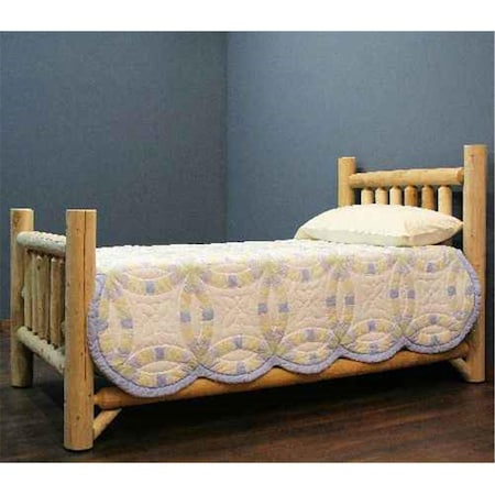Lakeland Mills Cedar Low Post Twin Bed - Vintage Whiskey ALT38/V
